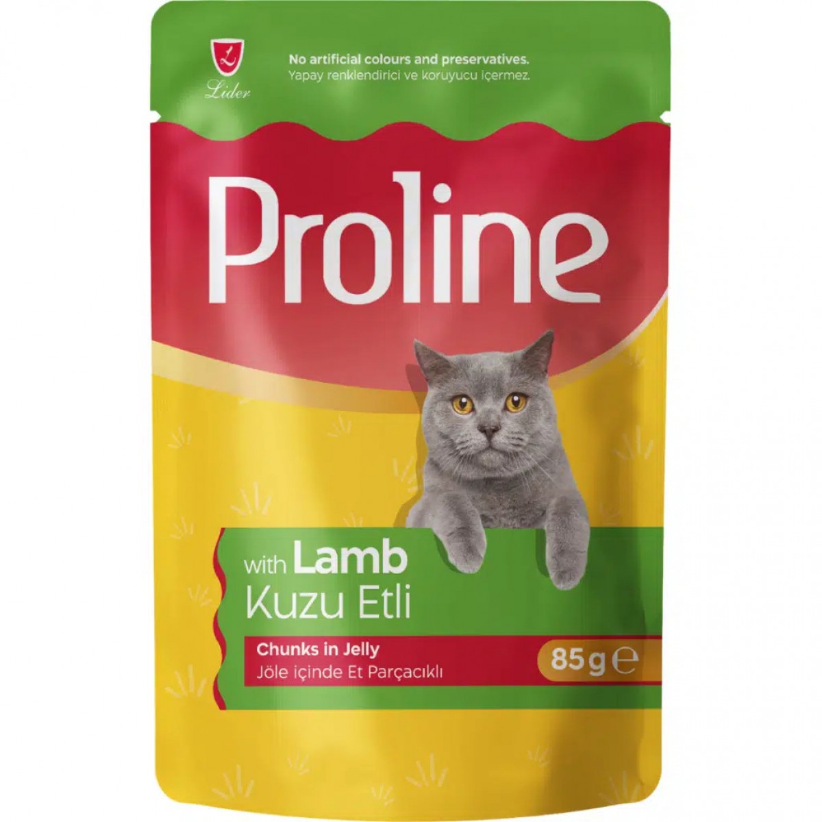 Proline Jöle İçinde Kuzu Etli Yetişkin Kedi Pouch Yaş Mama 85 Gr