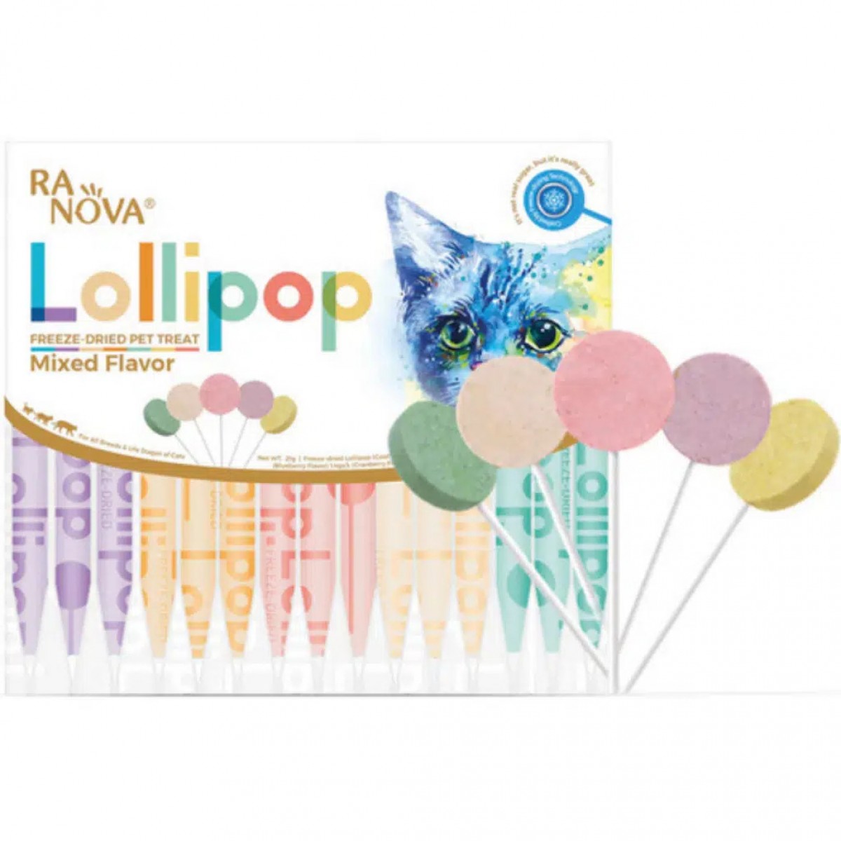 Ranova Dondurularak Kurutulmuş Kediler İçin Lolipop 15x1.4 Gr