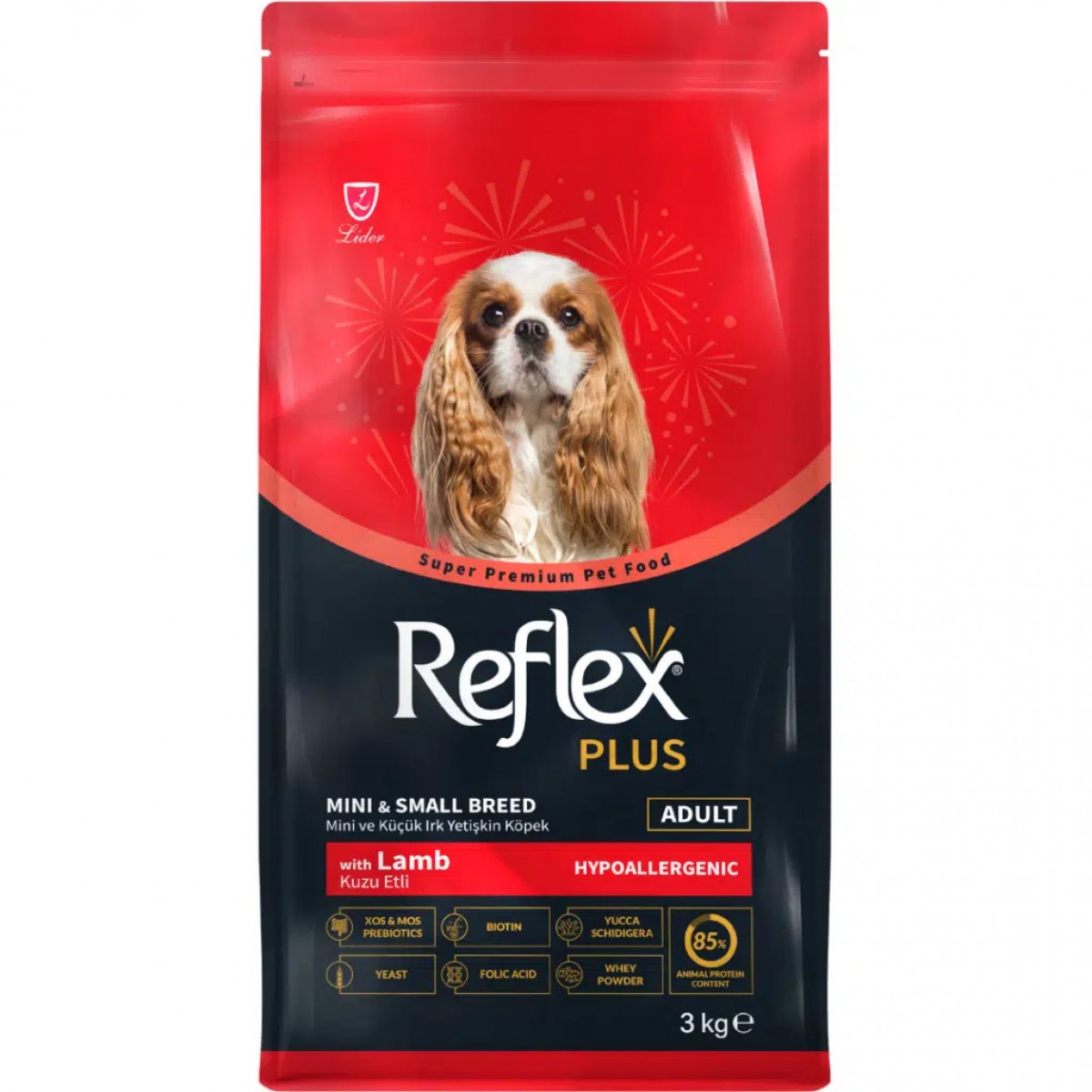 Reflex Plus Kuzu Etli Mini ve Küçük Irk Adult Yetişkin Köpek Maması 3 Kg