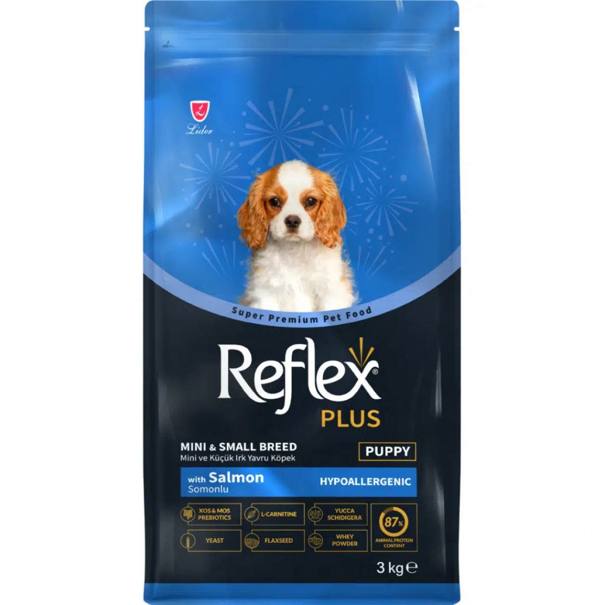 Reflex Plus Somonlu Mini ve Küçük Irk Puppy Yavru Köpek Maması 3 Kg