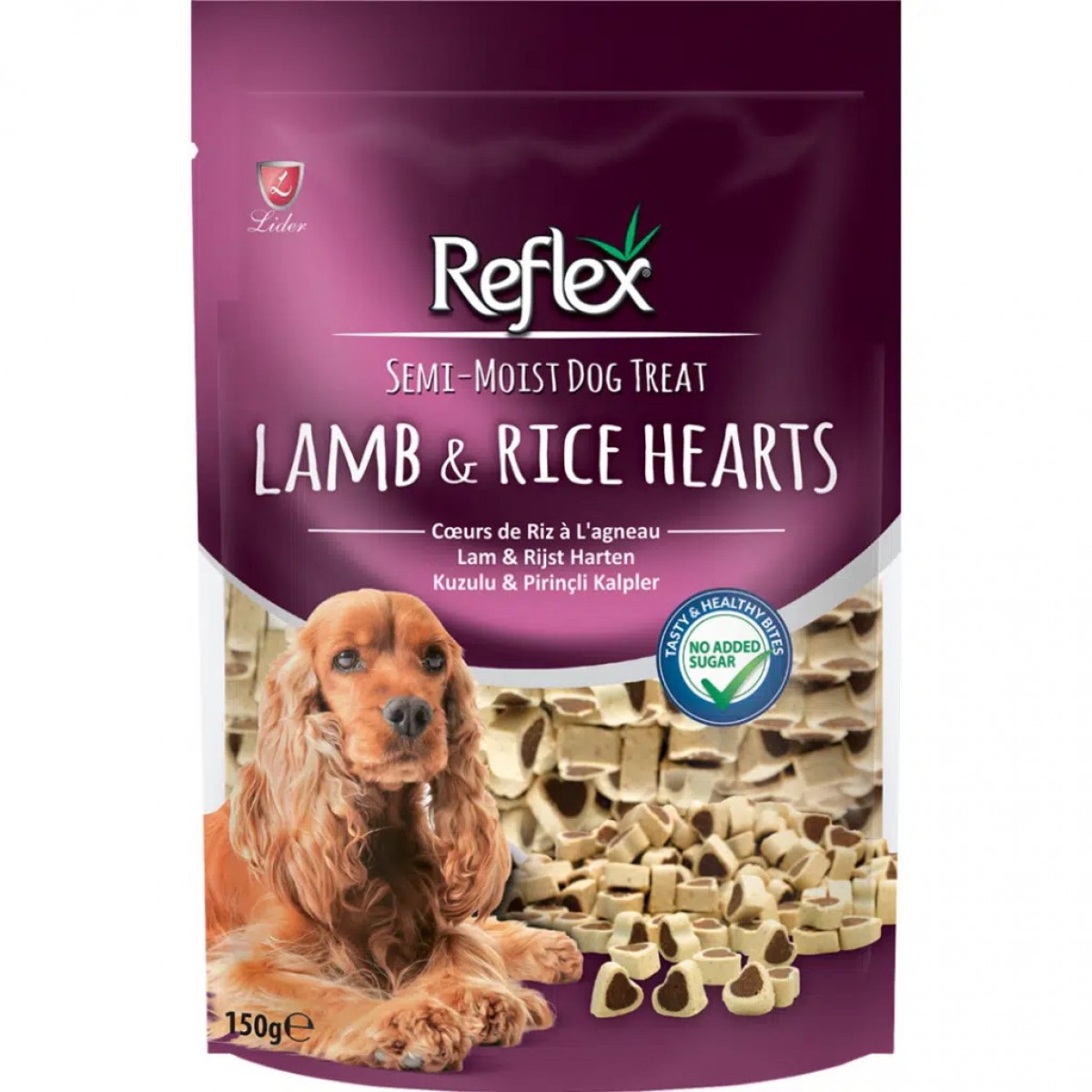 Reflex Semi-Moist Kuzulu & Pirinçli Kalpler Köpek Ödülü 150 Gr