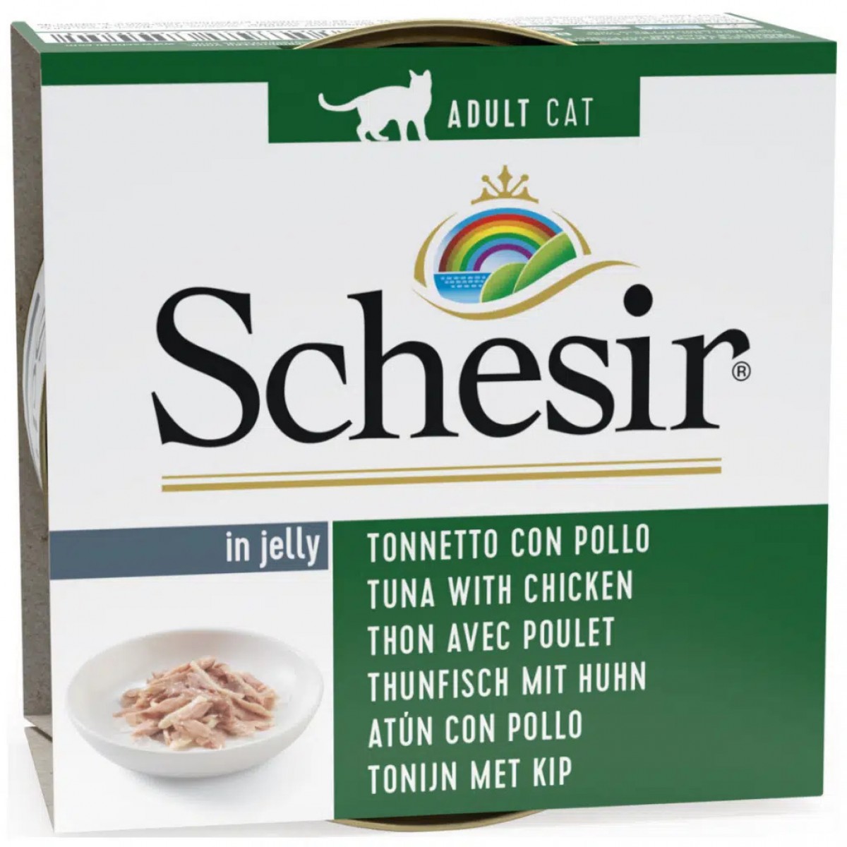 Schesir Cat Jelly Ton Balıklı ve Tavuk Filetolu Kedi Konservesi 85 Gr