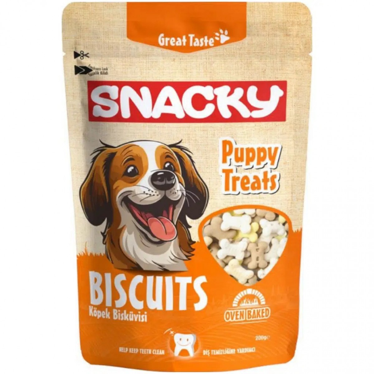 Snacky Biscuits Puppy Treats Yavru Köpek Ödül Bisküvisi 200 Gr