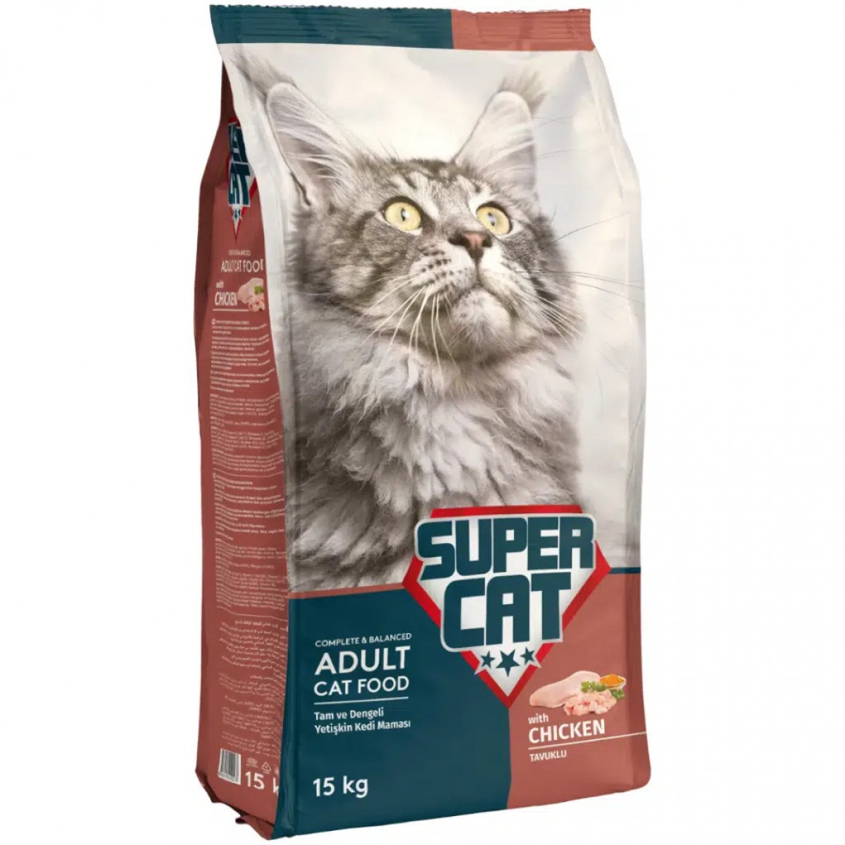 Super Cat Tavuklu Yetişkin Kedi Maması 15 Kg