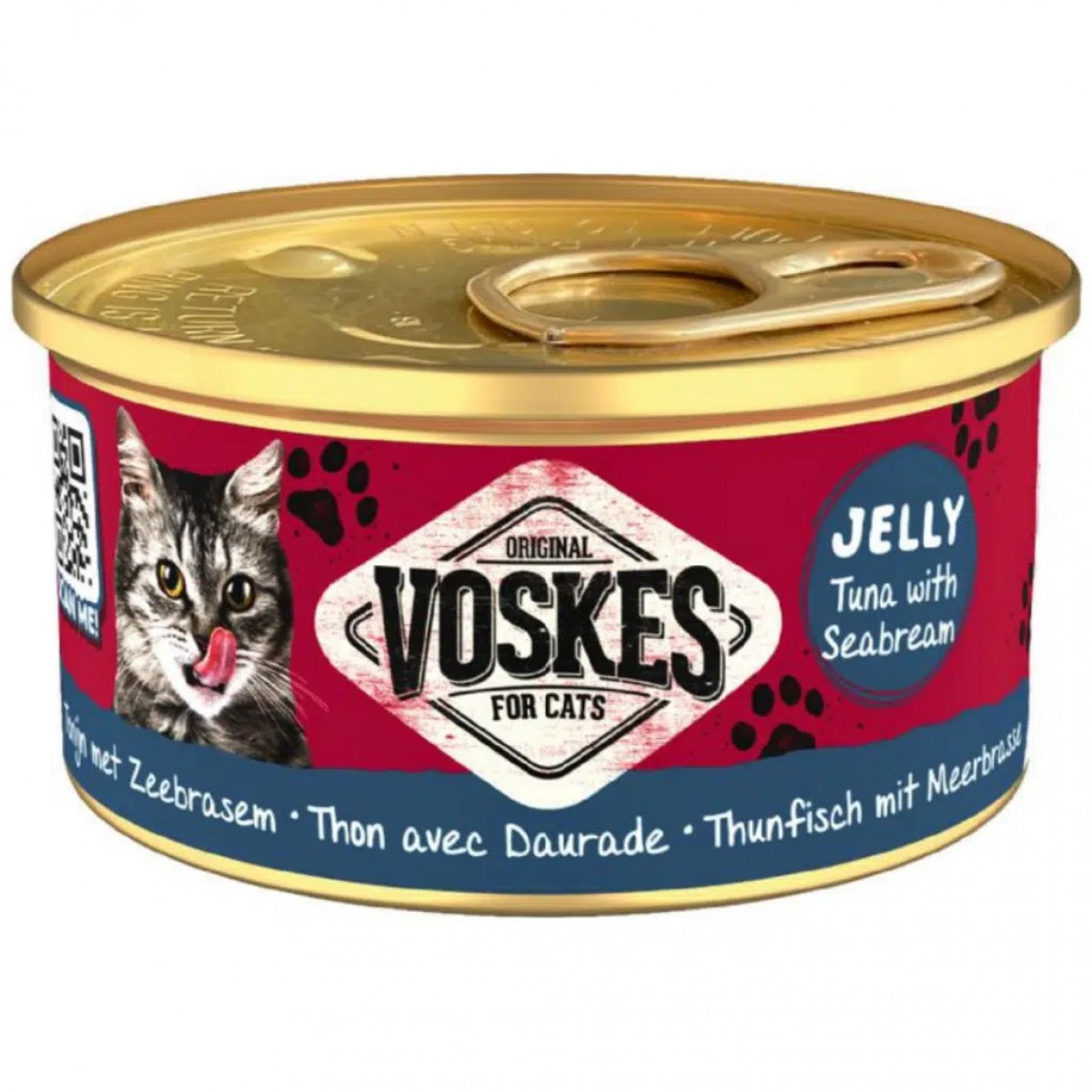 Voskes Ton Balıklı ve Çipuralı Kedi Konservesi 85 Gr