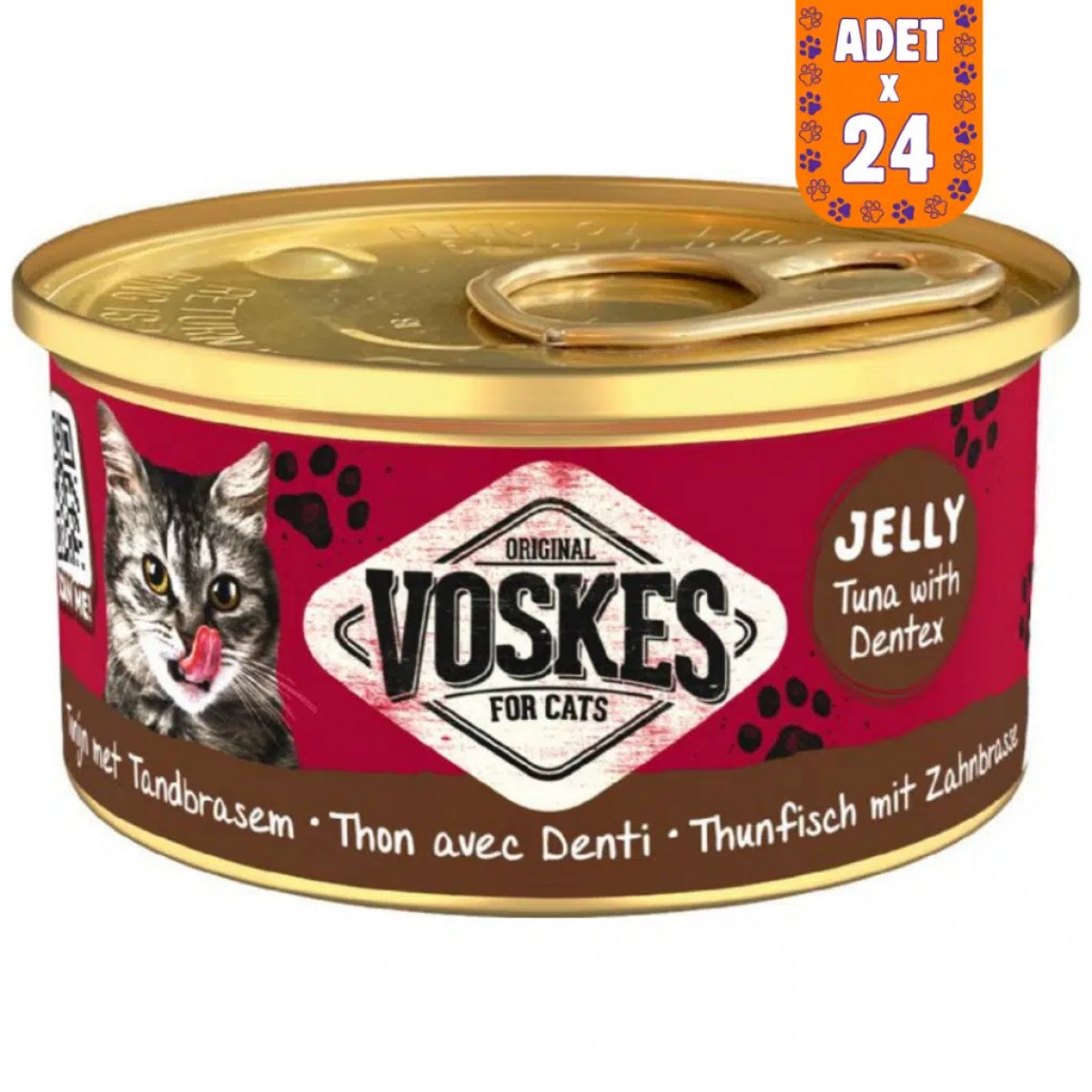 Voskes Ton Balıklı ve Sinagritli Kedi Konservesi 24x85 Gr