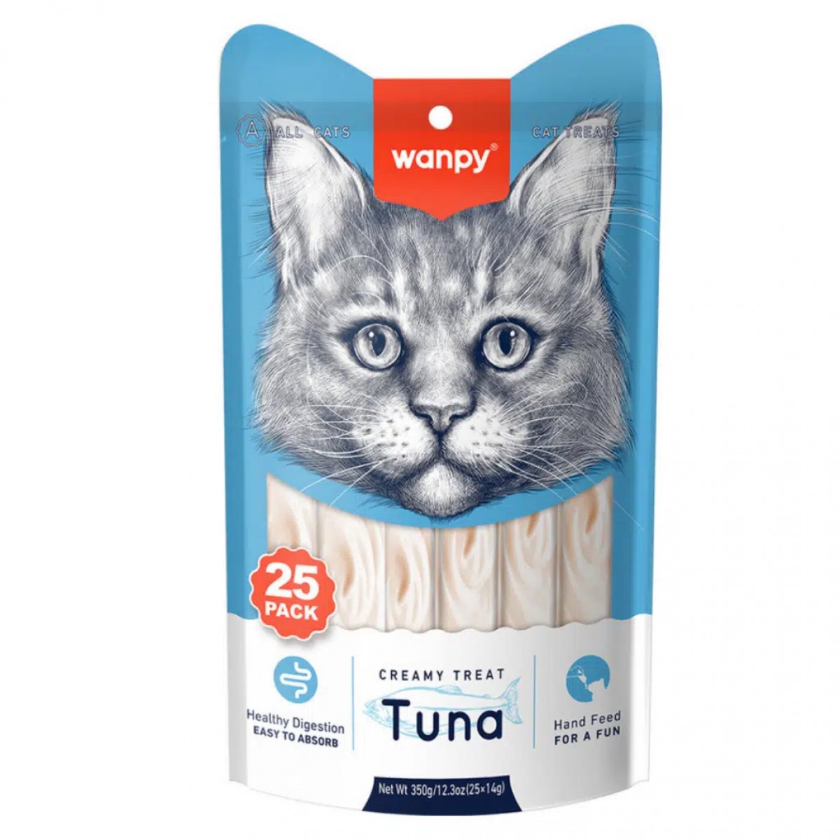 Wanpy Creamy Treat Ton Balıklı Sıvı Kedi Ödül Maması 25x14 Gr