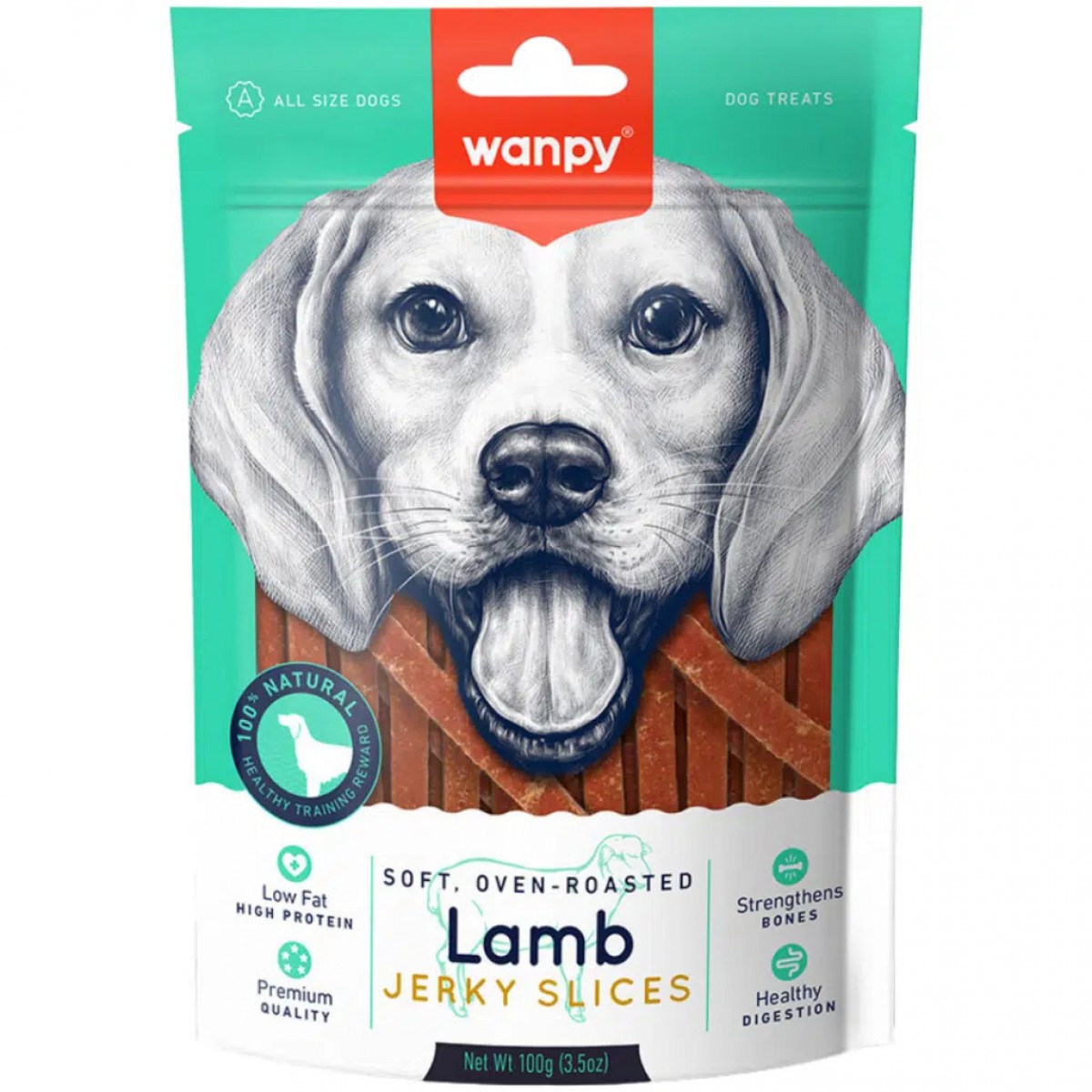 Wanpy Yumuşak Kuzu Eti Dilimleri Köpek Ödülü 100 Gr