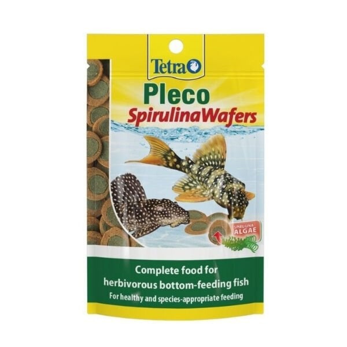 Tetra Pleco Spiriluna Wafers Bitkisel Dip Balık Yemi 15 Gr