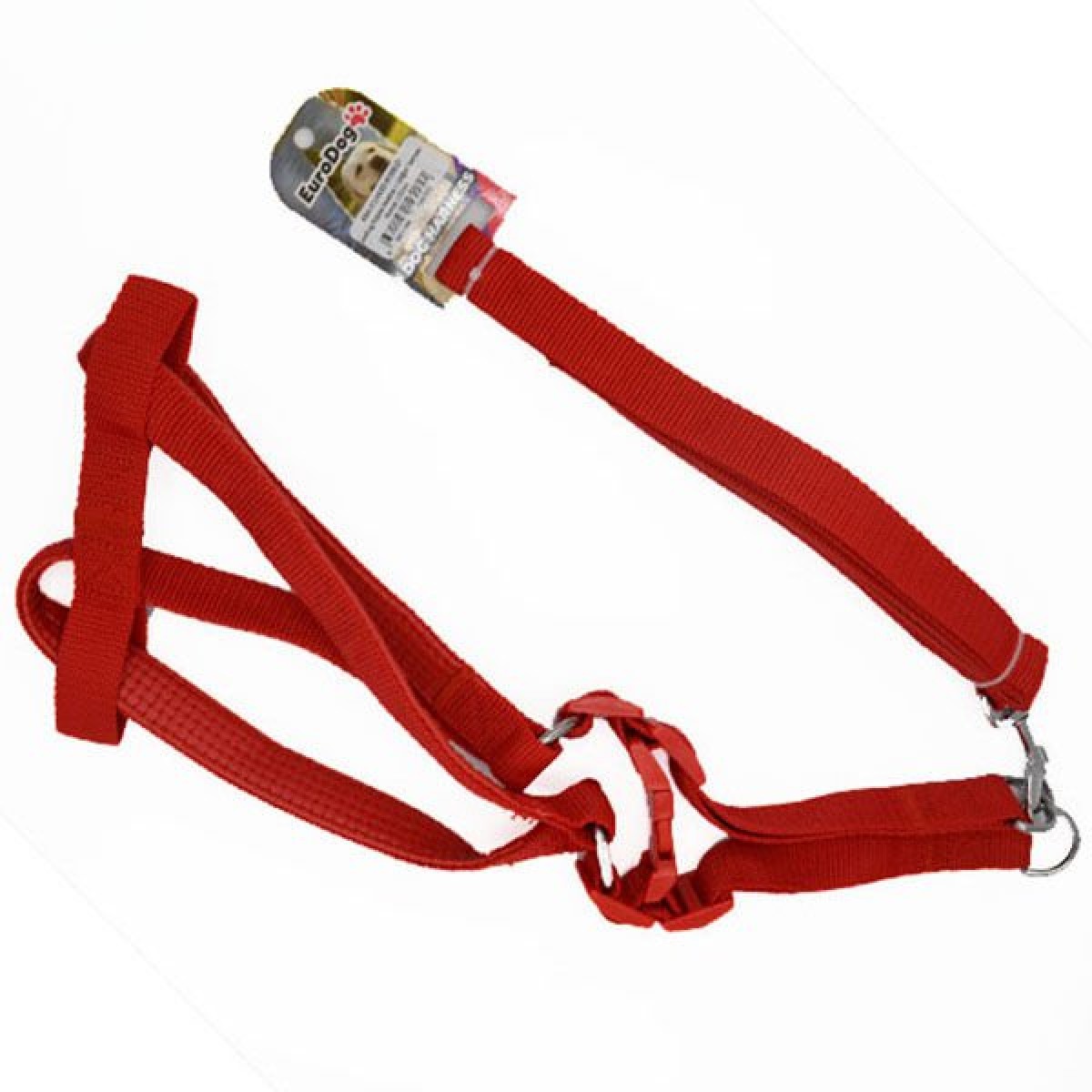 Euro Dog Köpek Uzatma Tasması ve Göğüs Tasması Takımı Kırmızı 20 Mm 120 Cm